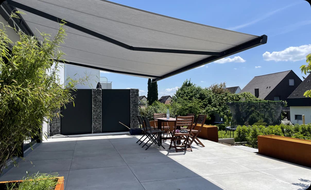 Markise eingebaut von raumdecor schnell