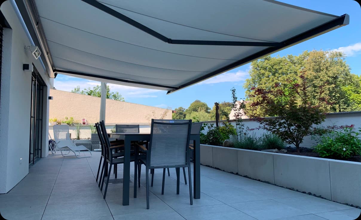 Markise eingebaut von raumdecor schnell