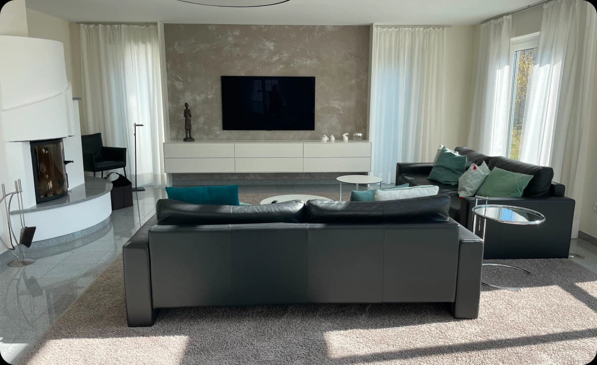 Frisch renoviertes Wohnzimmer